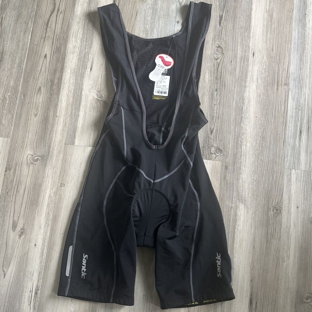 NWT Santic Mens Cycling Bib Short Bib Tights Shorts Padding Cycle Bike Black XXL